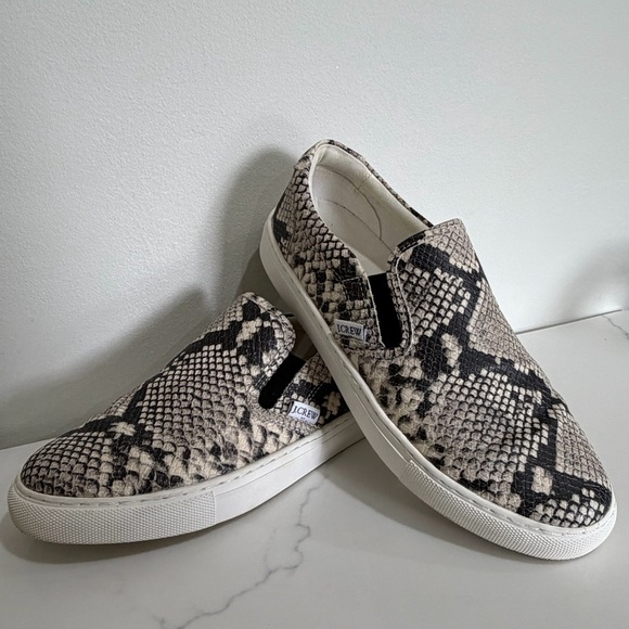 J. Crew Factory Shoes - J.CREW Size 8.5 Factory Road Trip Snakeskin Slip-On Shoes Sneakers
